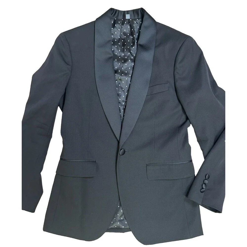 Bonobos Tuxedo Jacket Classic Luxe Italian Wool Blazer Slim Fit 36R